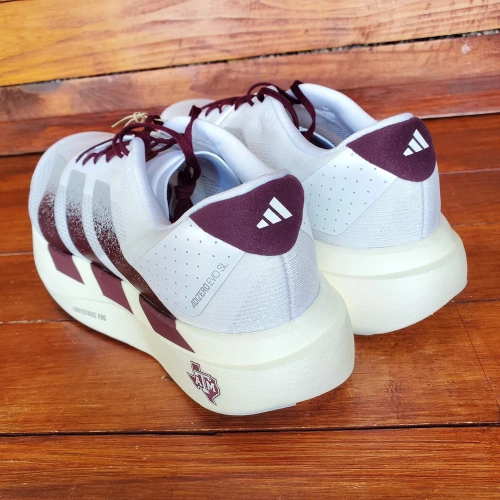Adidas Adizero Evo SL Running‎ Shoes Men 10.5 Texas A&M Aggies JQ4566 New